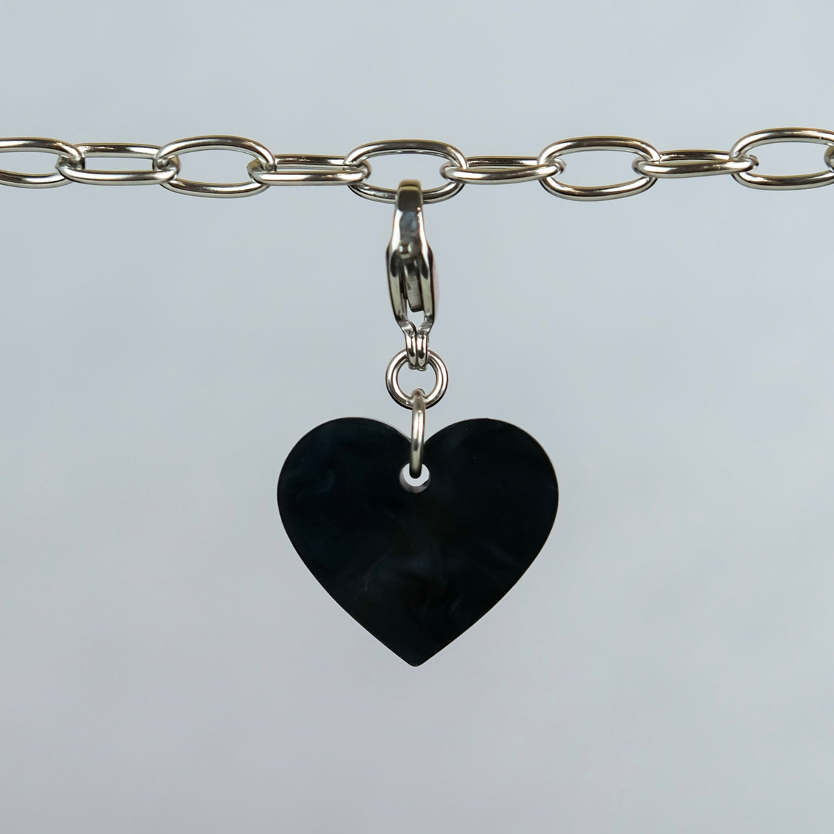 Daznico Heart Shape Charms Bling Charms for Jewelry Making Valentine's Day DIY Earring Bracelet Necklace, Adult Unisex, Size: One size, Black