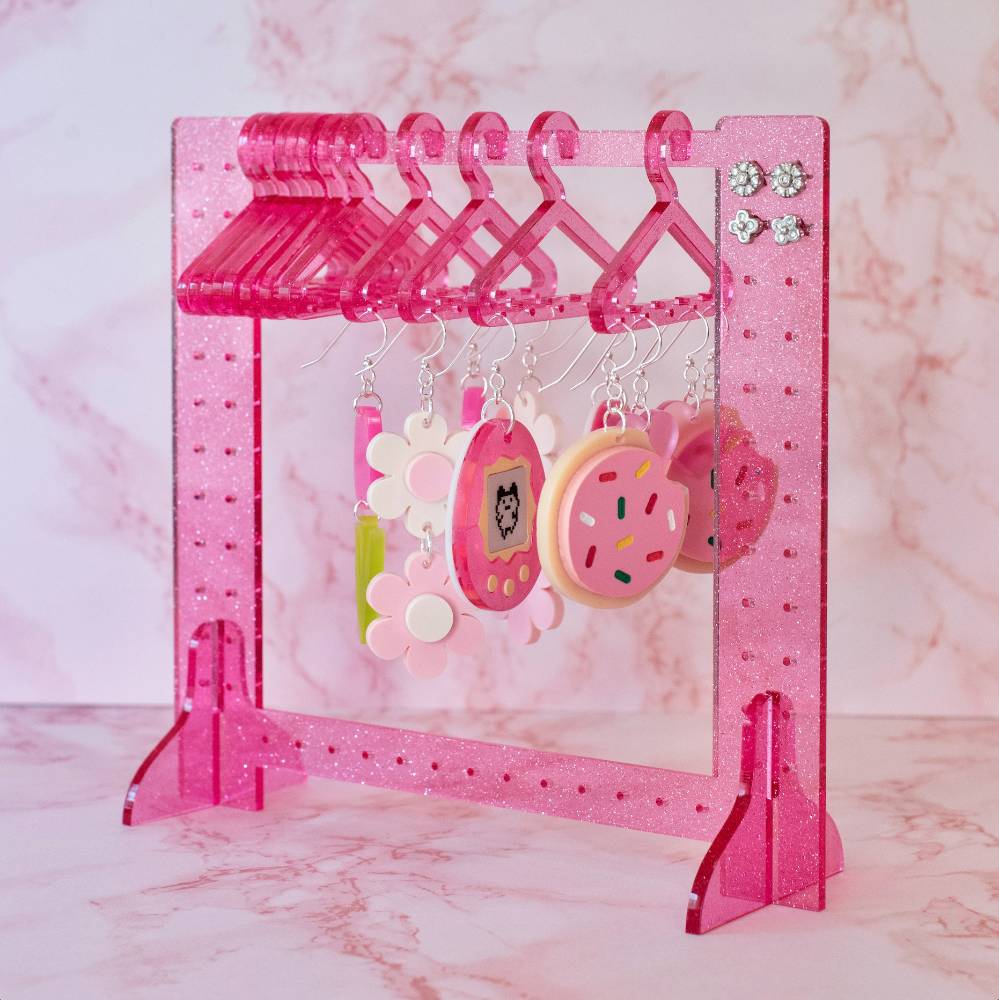 Pink 2024 earring holder