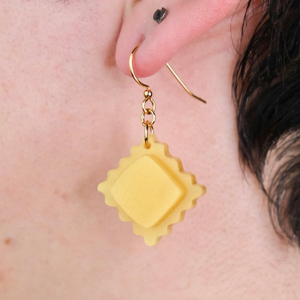 Pasta Obsessed Earring Set, Yellow Gold Plated - Delicacies
