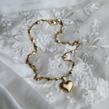 Golden Hearts Stainless Steel Necklace