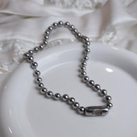 Large Ball Chain Stainless Steel Necklace
