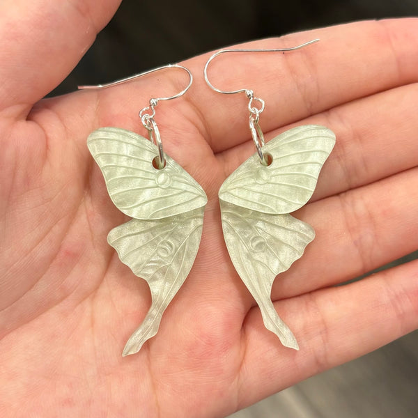 Luna Moth Wing Earrings