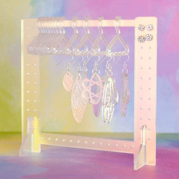 Clothing Rack Earring Hanger 2.0 - Matte Iridescent – Affordable Earrings :)