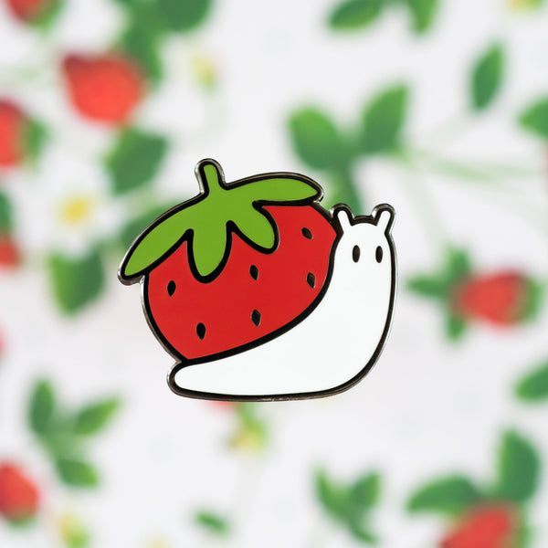 Strawberry Snail Enamel Pin