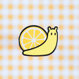 Lemon Snail Enamel Pin